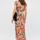 Cathy Midi Dress - Black Floral