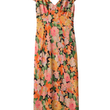 Cathy Midi Dress - Black Floral