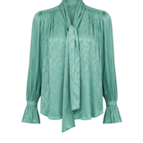 Evanora Top - Floral Trail Jacquard Sage Green