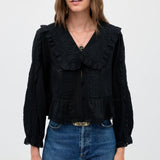Rixo Maribelle Top Black on model