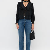 Rixo Maribelle Top Black on model