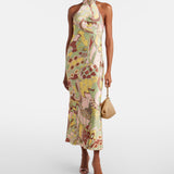 Maura Bianca Abstract Dress - Green
