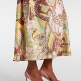 Maura Bianca Abstract Dress - Green
