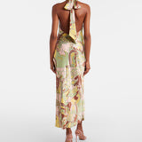 Maura Bianca Abstract Dress - Green