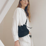 Rylan Camille Clutch Bag Black Suede
