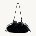 Rylan Camille Clutch Bag Black Suede