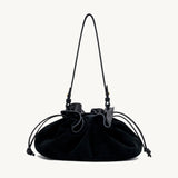 Rylan Camille Clutch Bag Black Suede