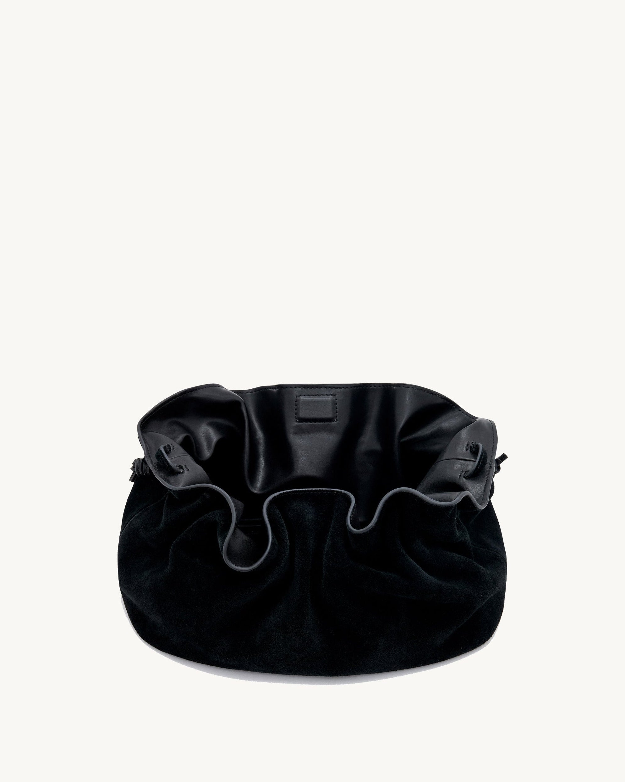 Rylan Camille Clutch Bag Black Suede
