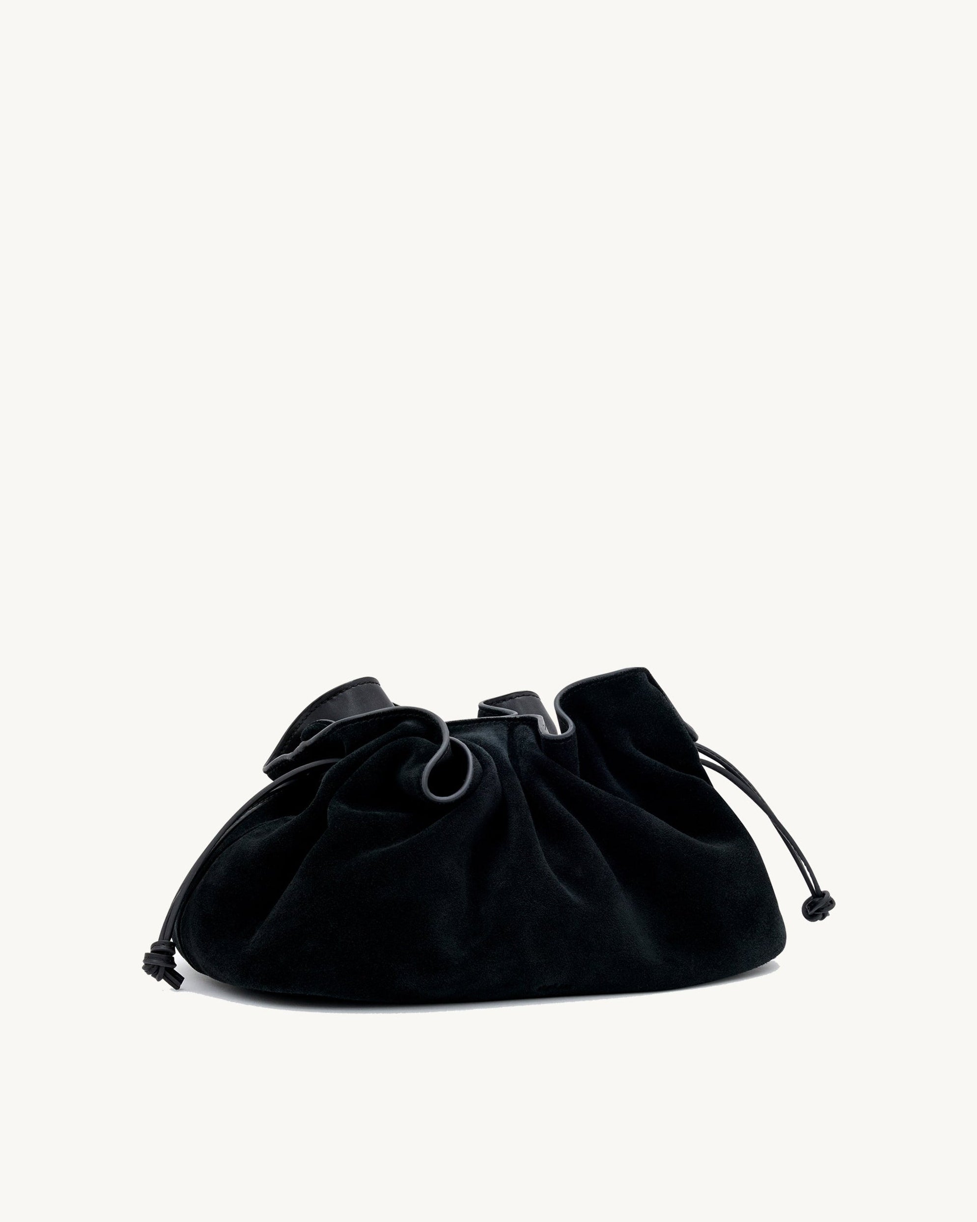 Rylan Camille Clutch Bag Black Suede