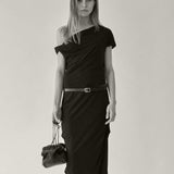 Rylan Camille Clutch Bag Black Suede