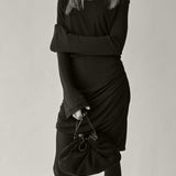 Rylan Camille Clutch Bag Black Suede