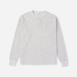 Saturdays NYC Alex Waffle Henley Neck Top Ivory worn by model