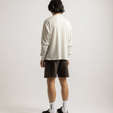 Saturdays NYC Alex Waffle Henley Neck Top Ivory styled