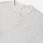 Saturdays NYC Alex Waffle Henley Neck Top Ivory back