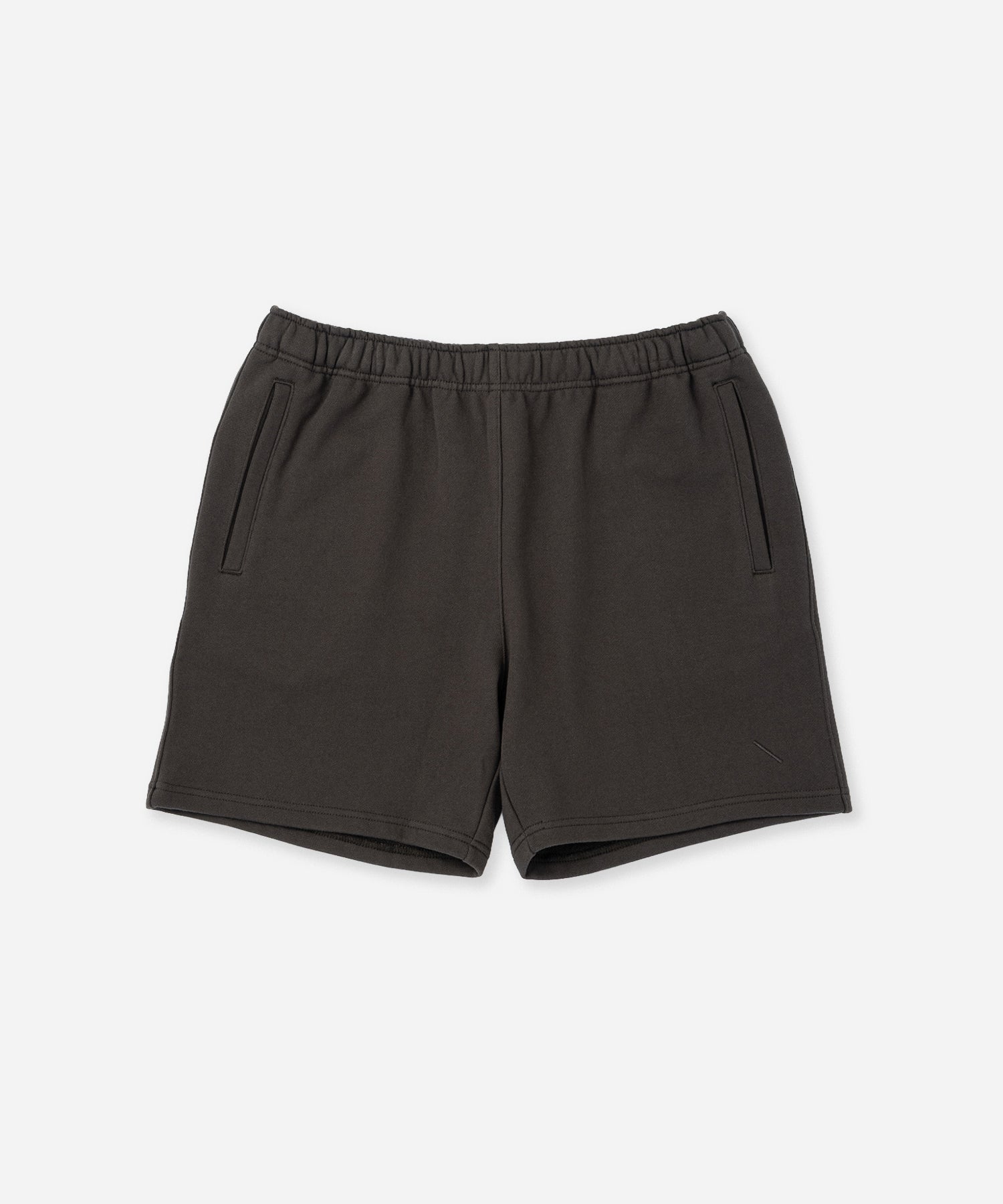 Saturdays NYC Austin Slash Sweat Short Fade Black worn by model
