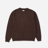Saturdays NYC Greg Loop Yarn Sweater Dark Brown worn by model