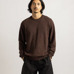 Saturdays NYC Greg Loop Yarn Sweater Dark Brown detail