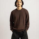 Saturdays NYC Greg Loop Yarn Sweater Dark Brown detail