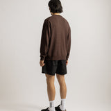 Saturdays NYC Greg Loop Yarn Sweater Dark Brown styled