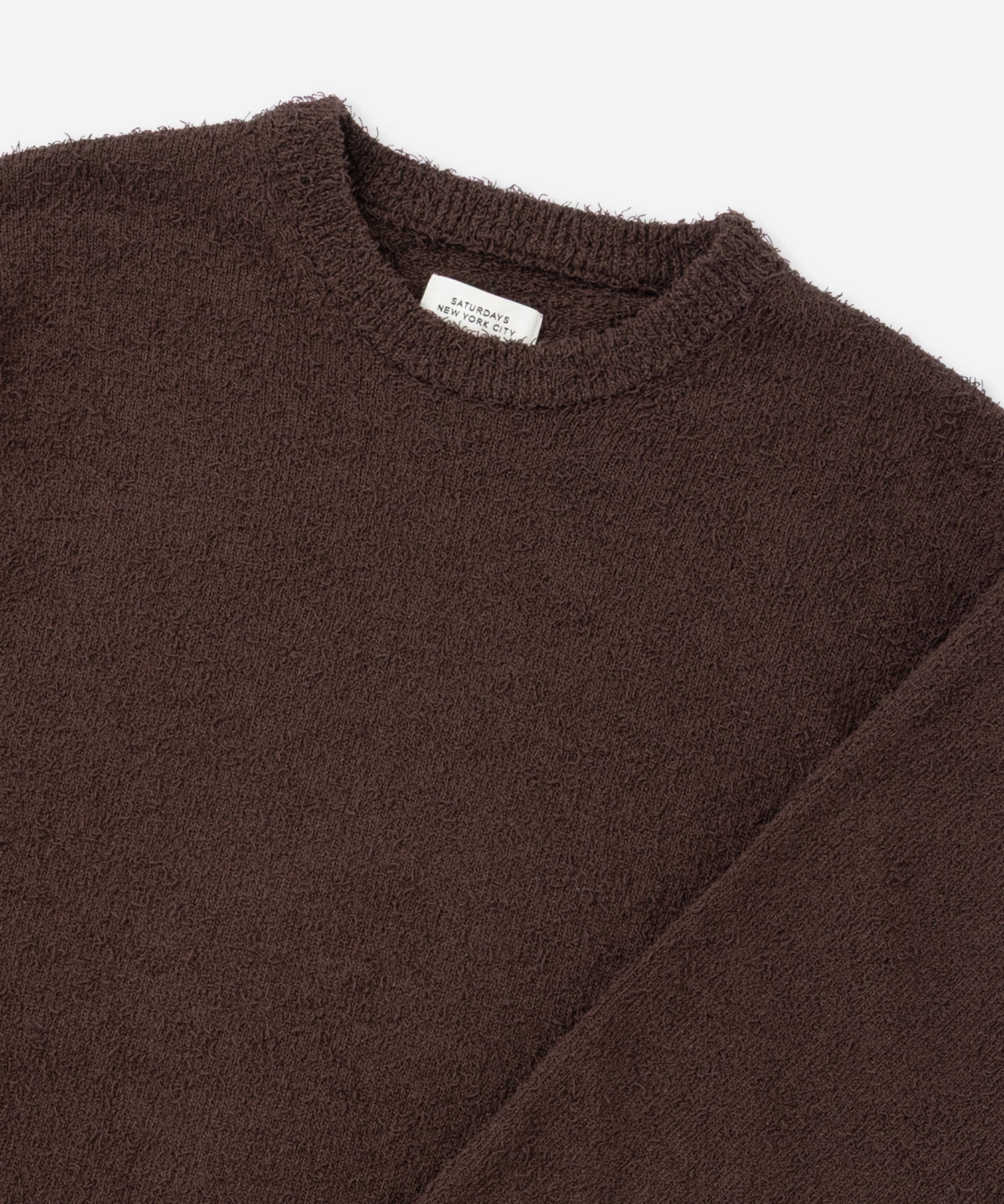 Saturdays NYC Greg Loop Yarn Sweater Dark Brown back