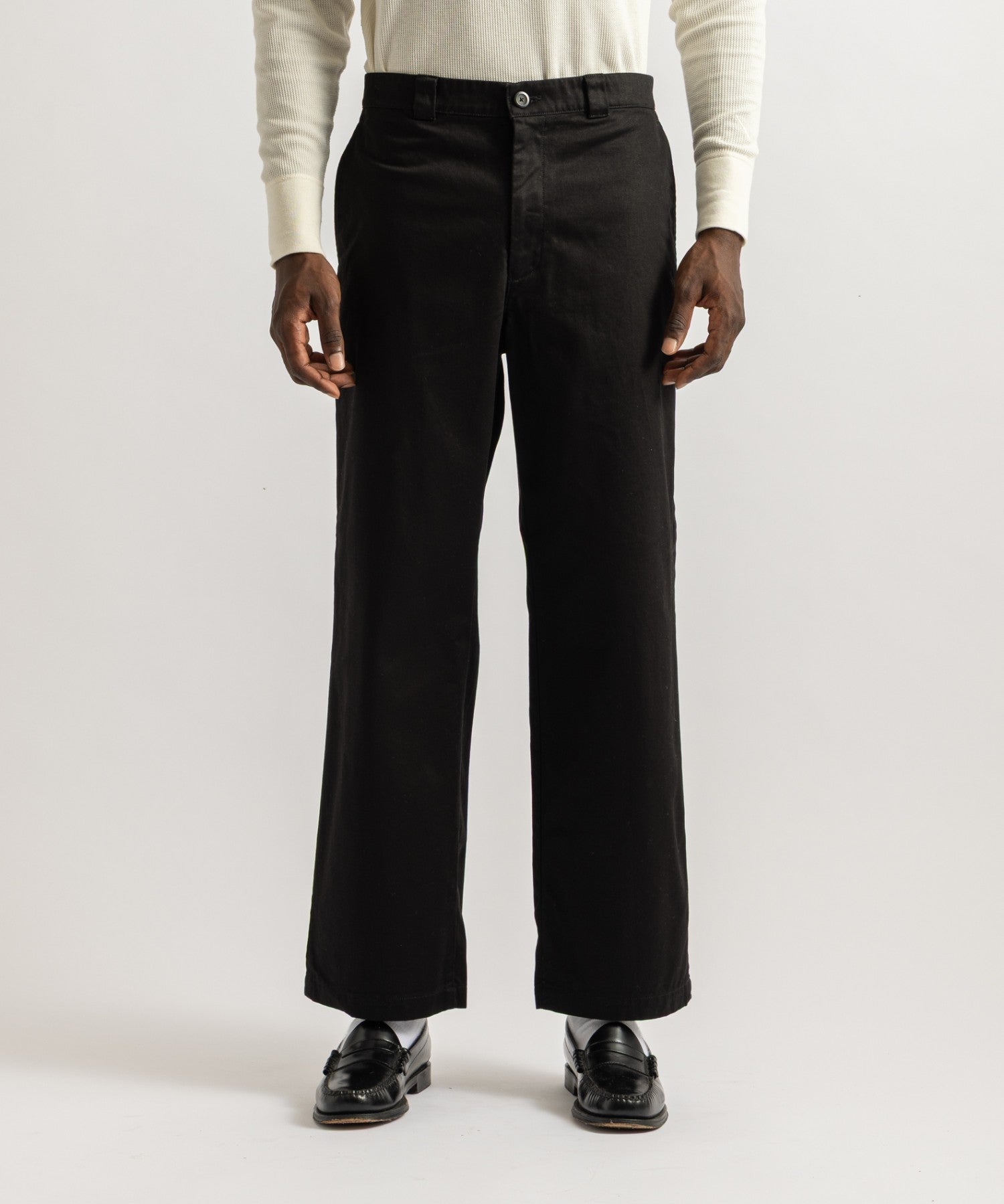 Saturdays NYC Ross Wide Chino Pant Black