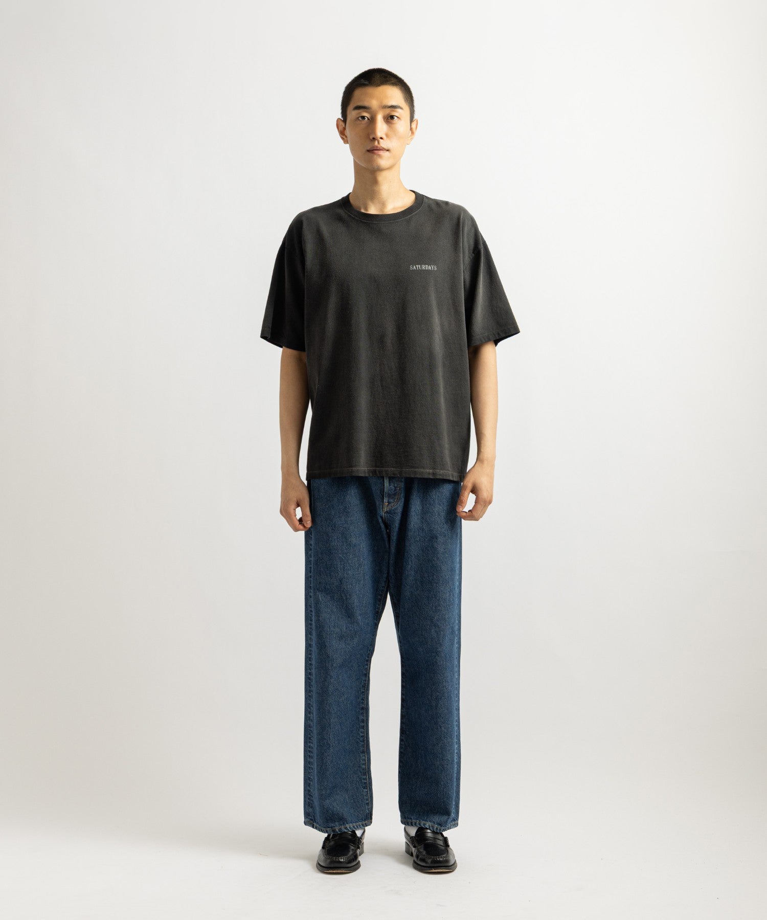 Saturdays NYC Vintage Sport Relaxed Short Sleeve Tee Charcoal
