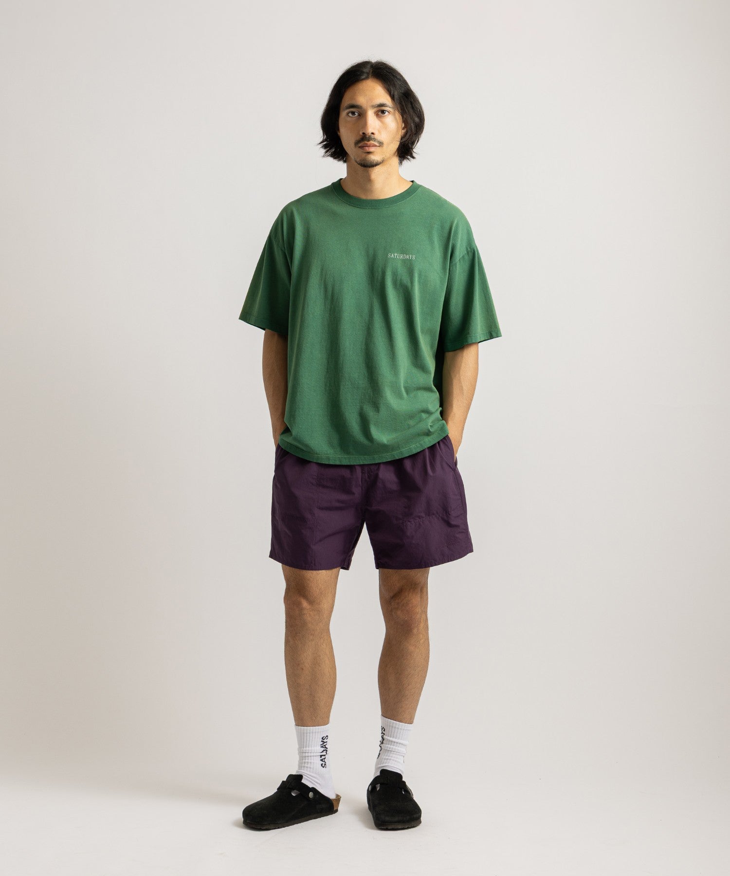 Saturdays NYC Vintage Sport Relaxed Short Sleeve Tee Green