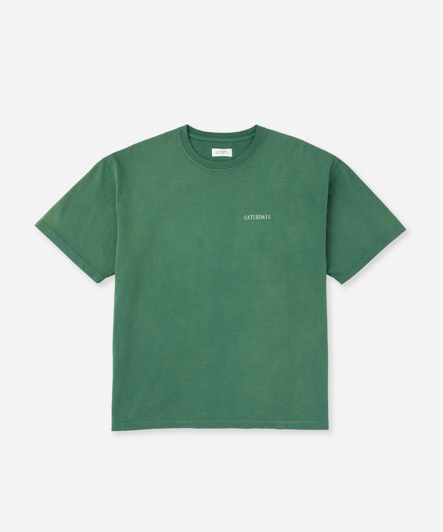 Saturdays NYC Vintage Sport Relaxed Short Sleeve Tee Green styled