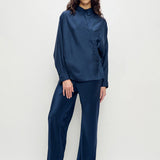Bias Cut Pants – Midnight