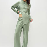 Bias Cut Pants - Moonshine