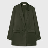 Silk Laundry Relaxed Blazer Cedar
