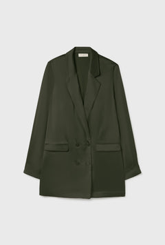 Silk Laundry Relaxed Blazer Cedar