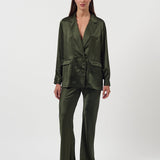 Silk Laundry Relaxed Blazer Cedar