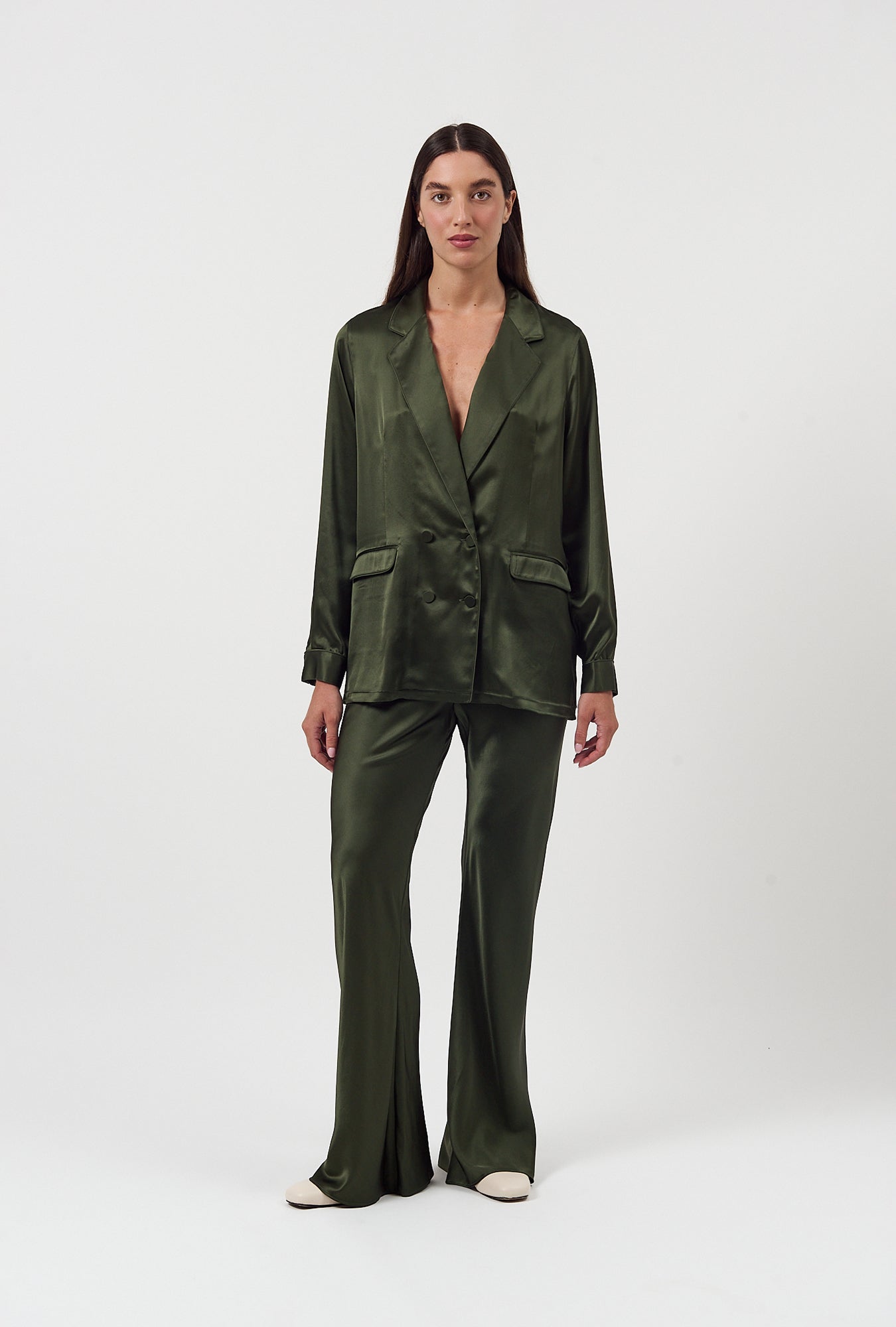 Silk Laundry Relaxed Blazer Cedar