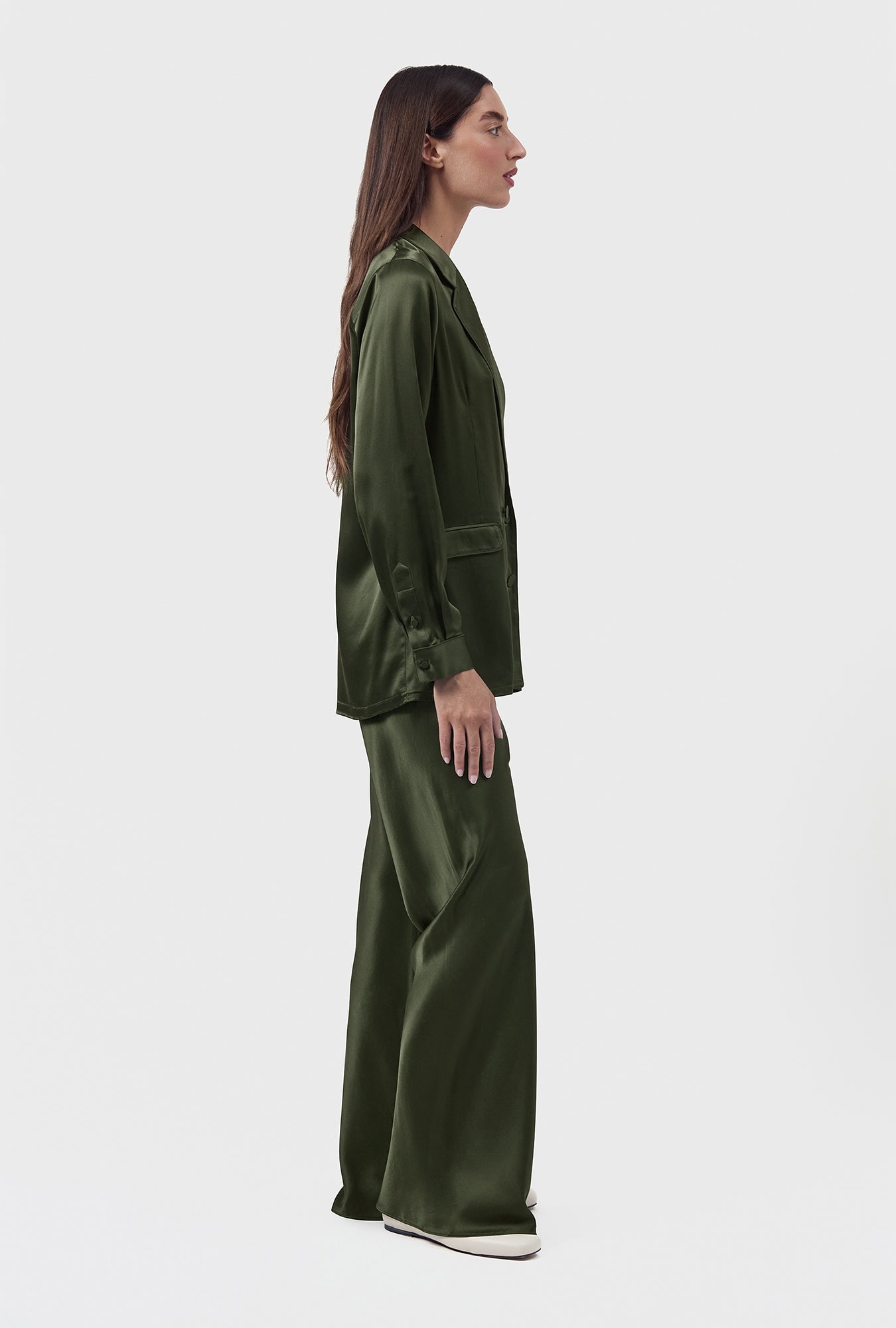 Silk Laundry Relaxed Blazer Cedar