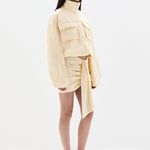SIR. Arla Bomber Jacket Cream on model side