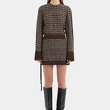 Astrid Long Sleeve Mini Dress - Tisso Plum