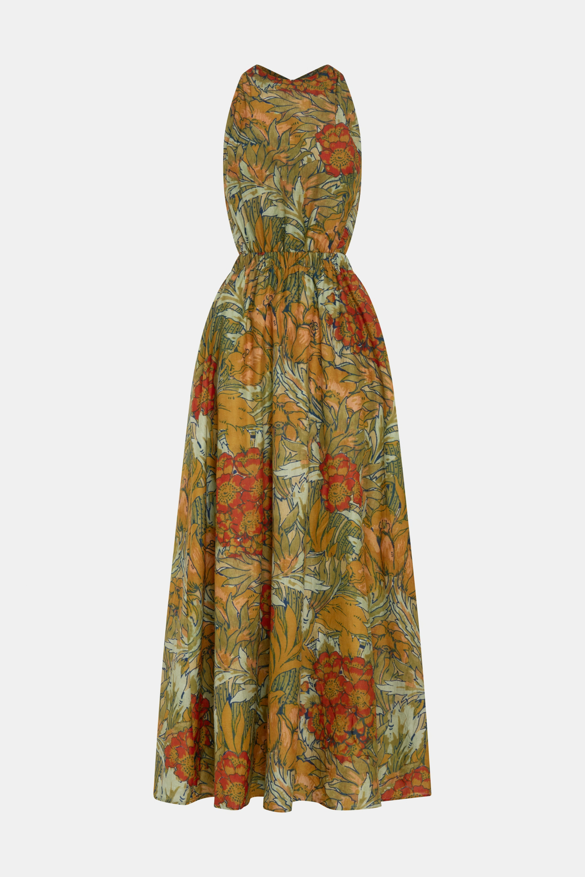 SIR. Eliana Cross Back Maxi Dress Aliera Floral Mint