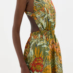 SIR. Eliana Cross Back Maxi Dress Aliera Floral Mint side detail