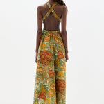 SIR. Eliana Cross Back Maxi Dress Aliera Floral Mint on model back