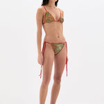 SIR. Eliana Ruffled String Brief Aliera Floral Mint on model front