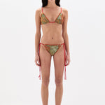 SIR. Eliana Ruffled String Brief Aliera Floral Mint on model