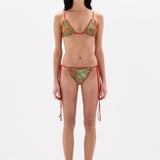 SIR. Eliana Ruffled String Brief Aliera Floral Mint on model