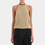 Ellinor Halter Top - Light Beige