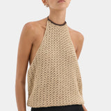 Ellinor Halter Top - Light Beige