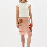 SIR. Estella Skirt Aliera Floral Blush on model front