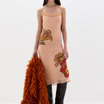 SIR. Estella Slip Midi Dress Aliera Floral Blush styled with boots
