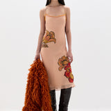 SIR. Estella Slip Midi Dress Aliera Floral Blush styled with boots