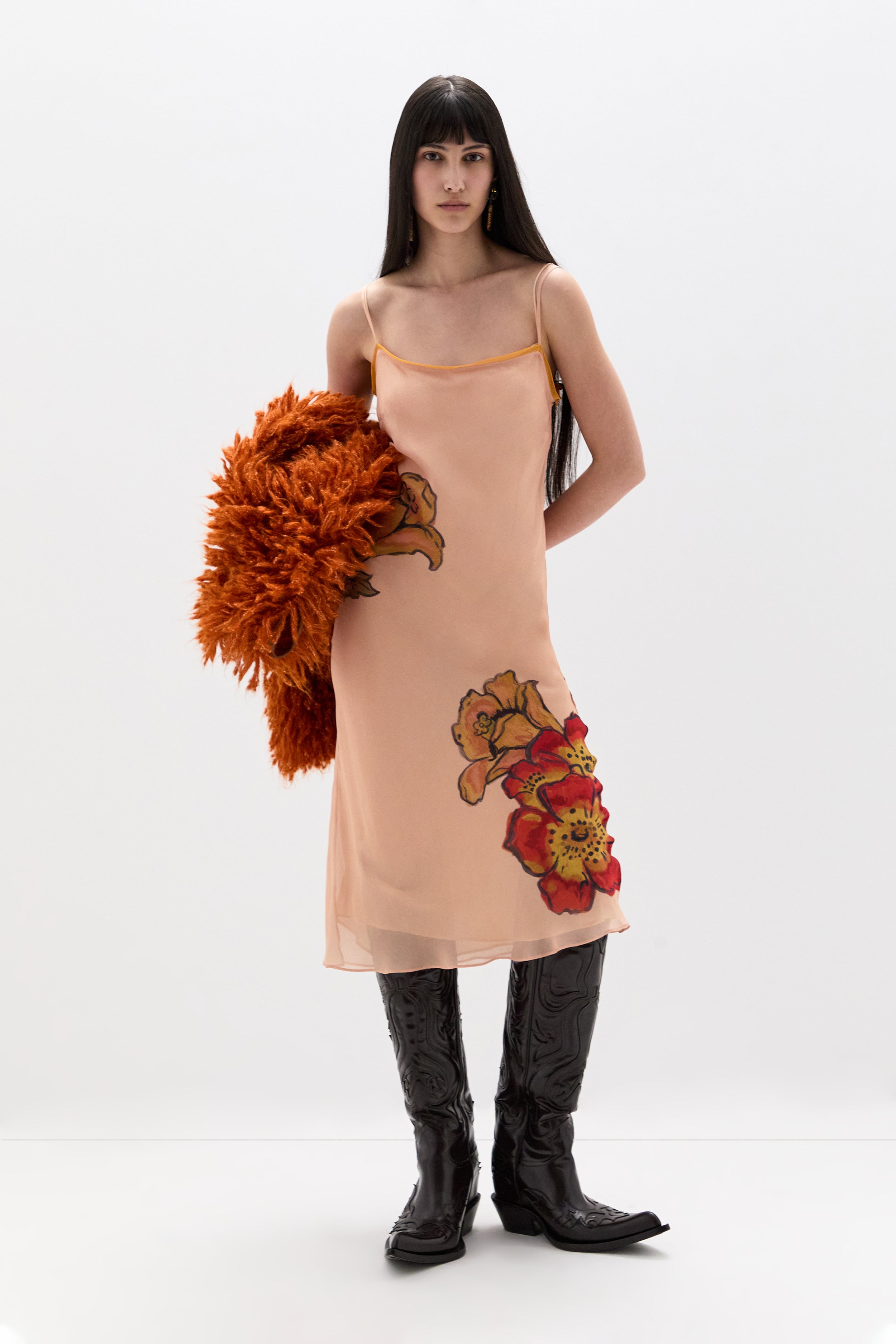 SIR. Estella Slip Midi Dress Aliera Floral Blush styled
