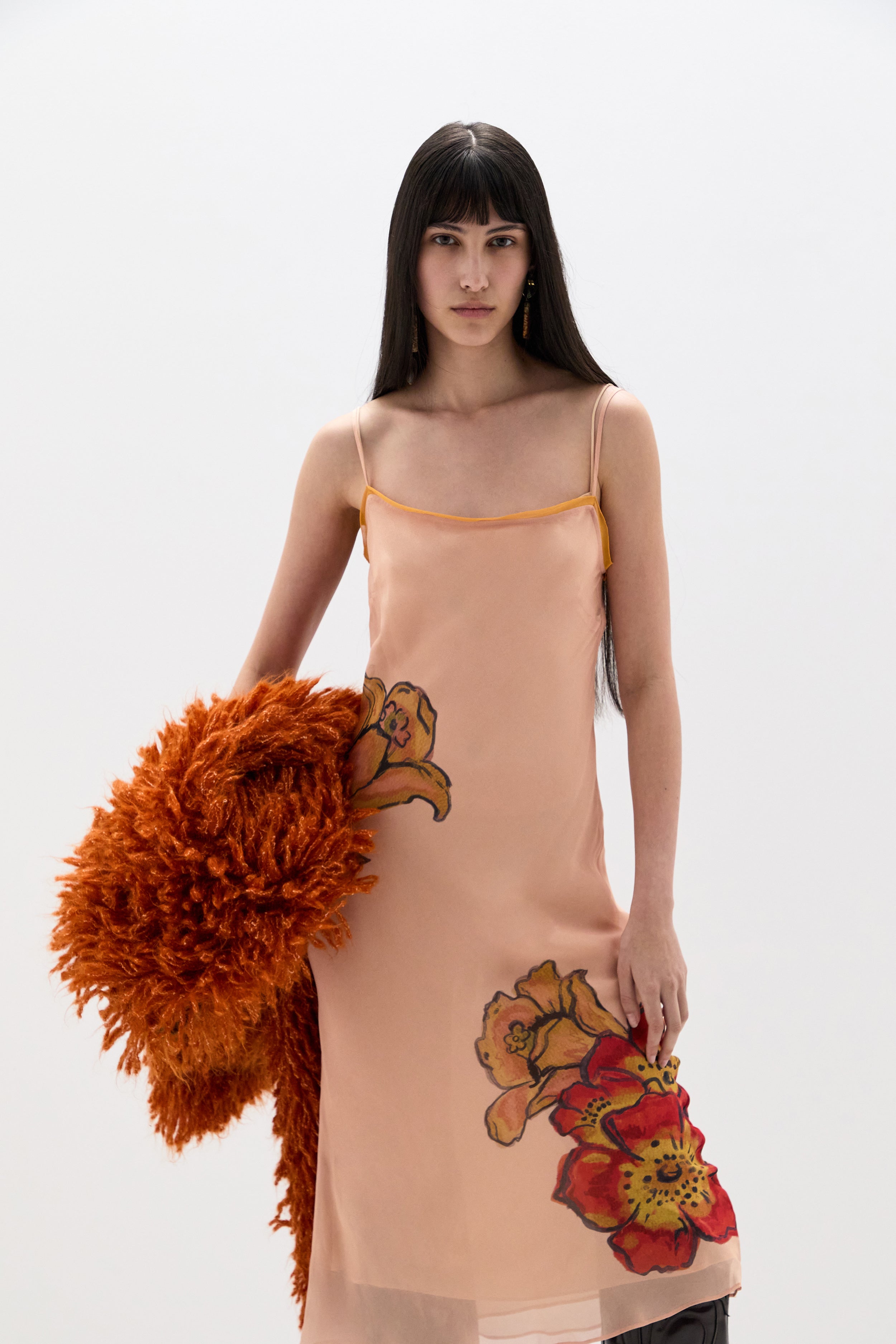 SIR. Estella Slip Midi Dress Aliera Floral Blush detail